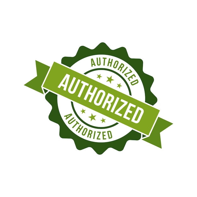 Authorized Stamp Authorized Round Sign