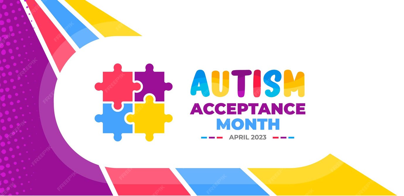 Premium Vector Autism acceptance month background for banner design