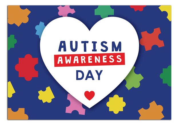 벡터 autism awareness children poster