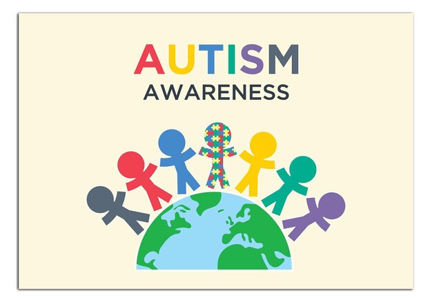 Autism awareness children poster