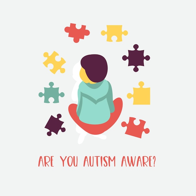 자폐성. 어린이 자폐 증후군의 초기 징후. 벡터 상징입니다. 어린이 자폐증 스펙트럼 장애 Asd 아이콘입니다. 어린이의 자폐증 징후와 증상.
