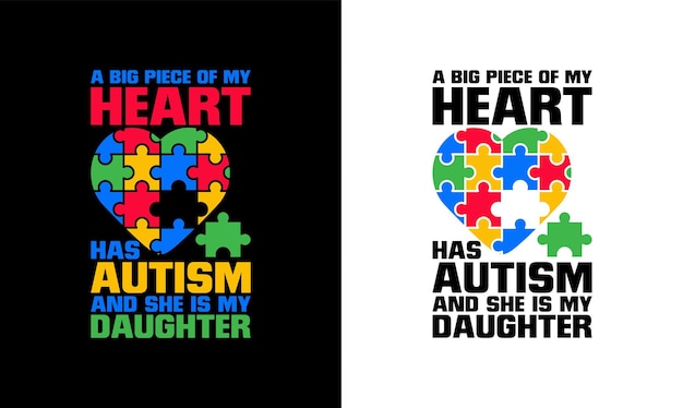 자폐증 견적 T 셔츠 디자인, 타이포그래피