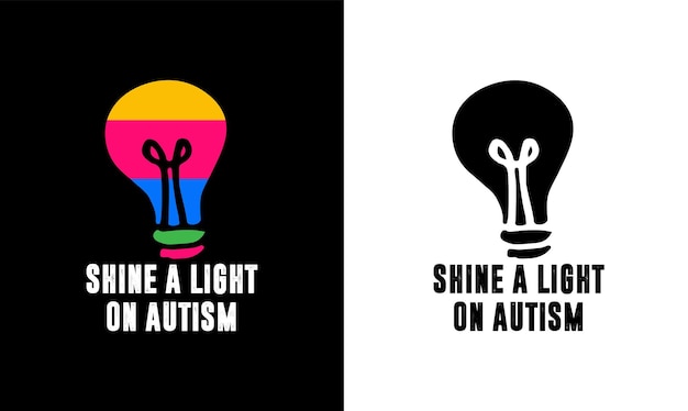 자폐증 견적 T 셔츠 디자인, 타이포그래피