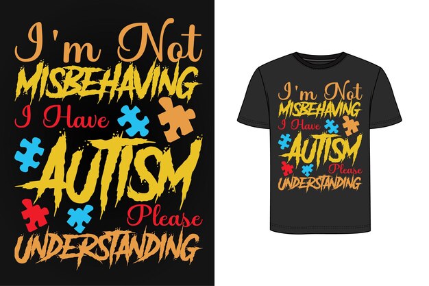 Autism retro vintage t shirt design