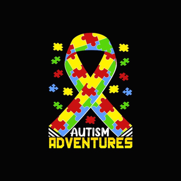 Autism t-shirt design, autism typography, vector illustration