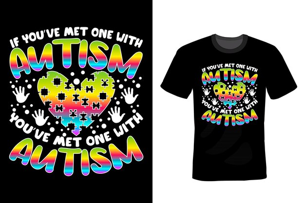 Autism T shirt design typography vintage