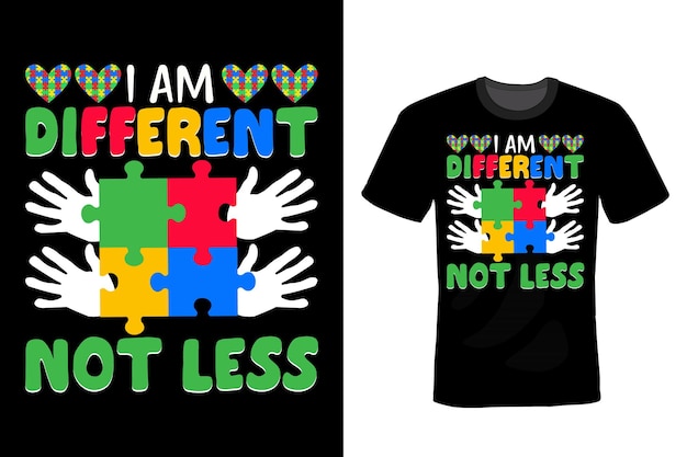 Vector autism t shirt design typography vintage