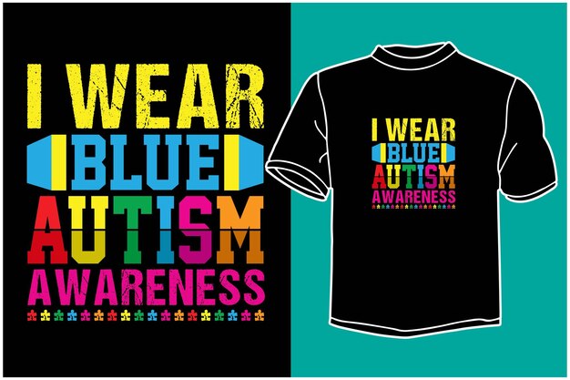 Vector autism t shirt design