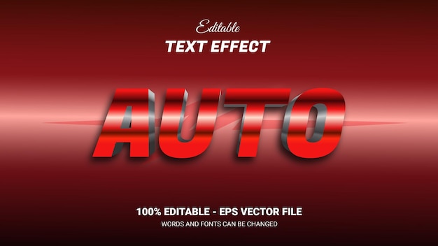 auto 3d editable text effect