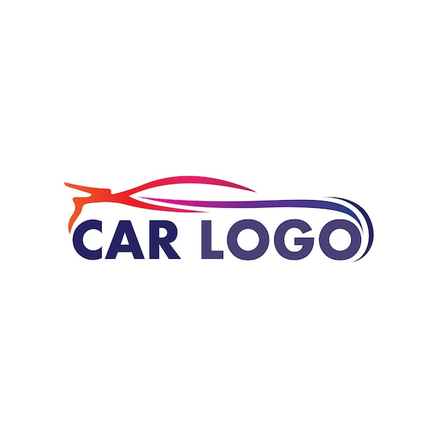 Vector auto auto logo ontwerp met concept sportwagen voertuig pictogram silhouettevector illustratie ontwerpsjabloon