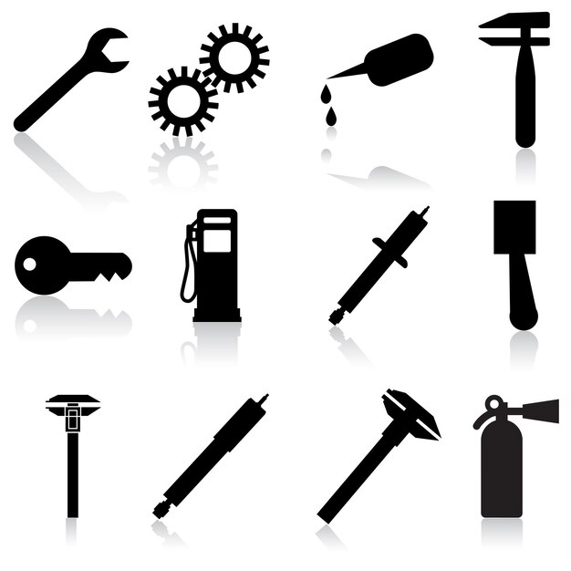 Auto Auto Reparatie Service Pictogram Symbool