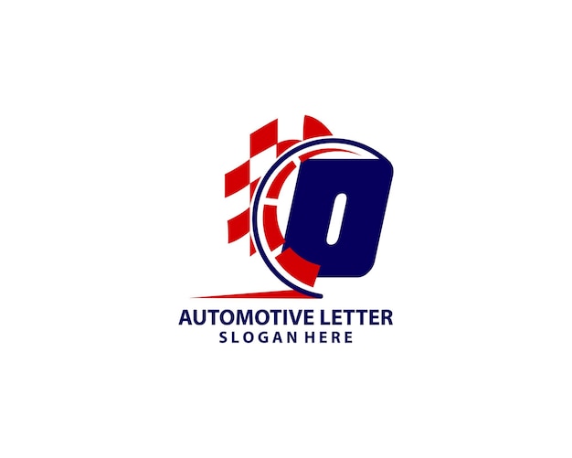 Auto Automotive-logo op Letter D Speed Concept Sport Car-sjabloon voor autoservice Autoreparatie met snelheidsmeter D Letter-logo-ontwerp