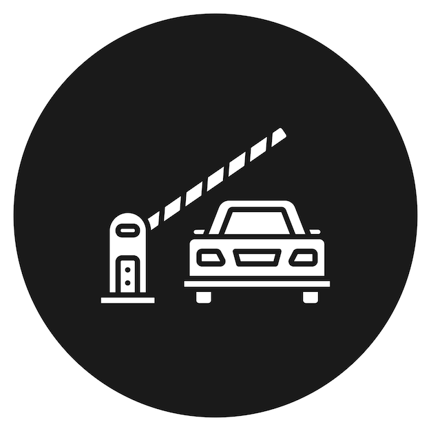 Auto barrier vector icon can be used for protection and security iconset