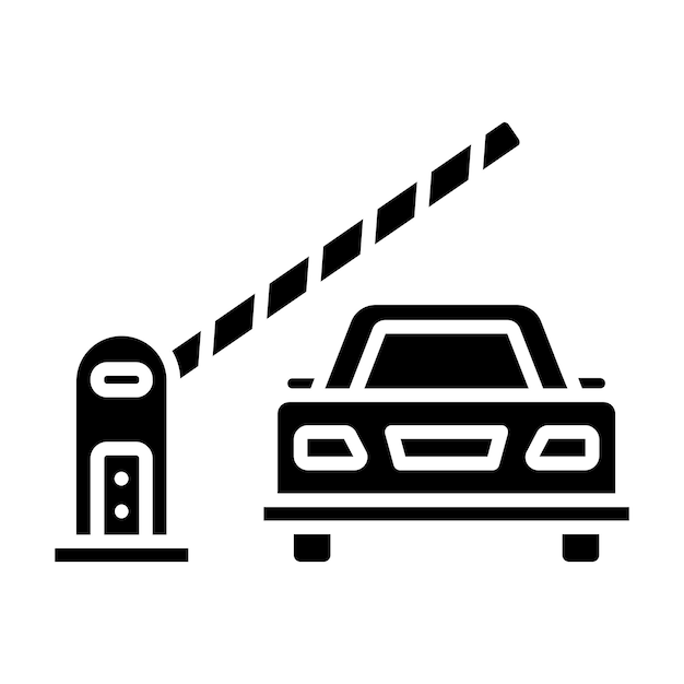 Auto Barrier Vector Illustratie Stijl