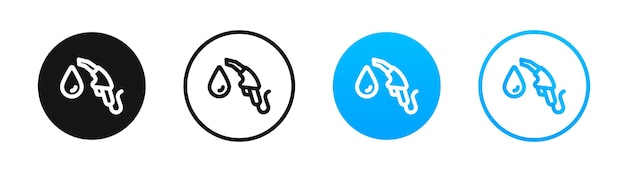 Auto brandstof vector icon set Brandstof pictogrammen