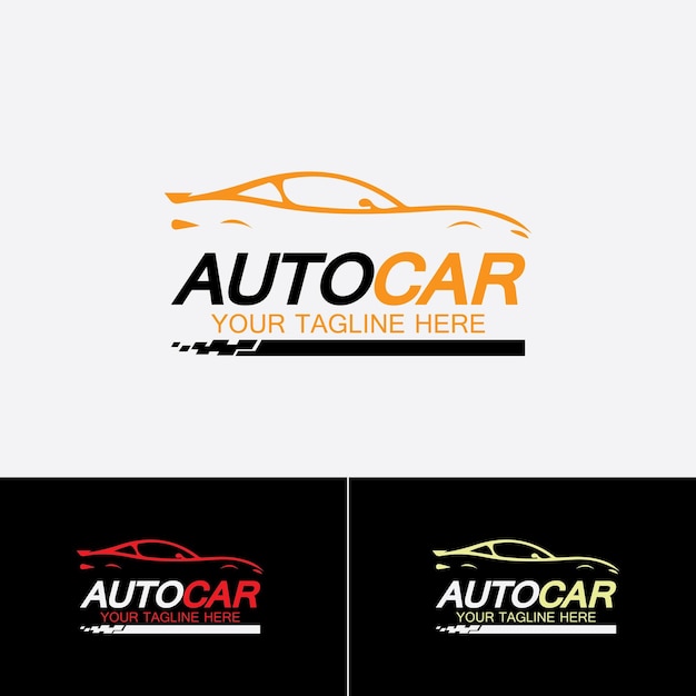 Шаблон векторного дизайна логотипа автомобиля