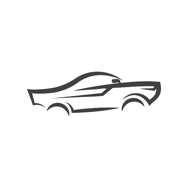 exotic car detail logo with vector car outline black and white 21825999  Vector Art at Vecteezy