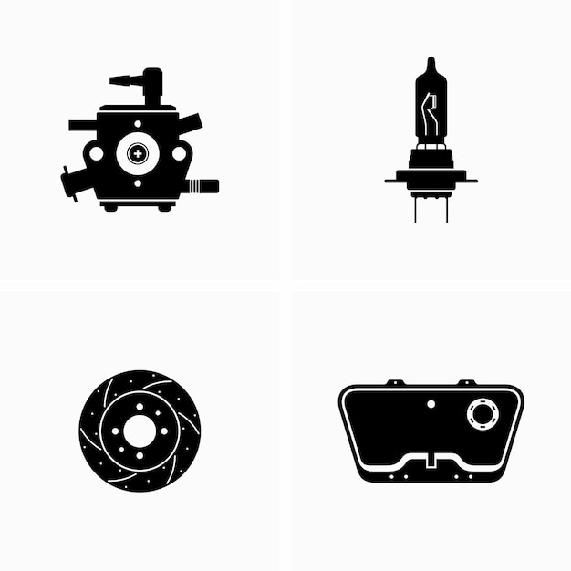 Vector auto, car parts