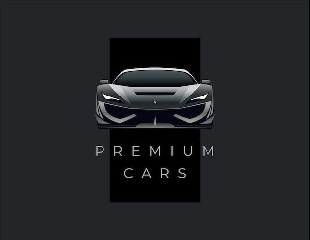 Design dell'emblema del logo del rivenditore di auto premium icona auto di lusso sportiva distintivo di concessionaria di veicoli a motore
