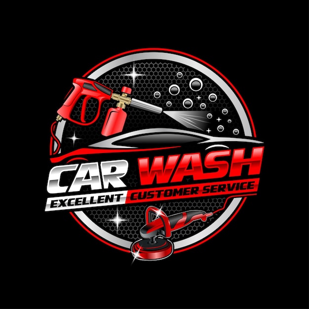 Auto car wash logo design