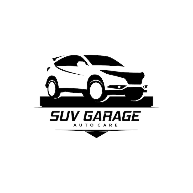 Auto care logo suv template car vector