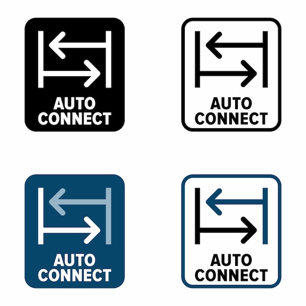 Auto connect vector information sign