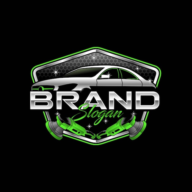 Vector auto detailing automotive logo template