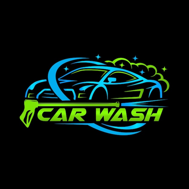 Auto detailing and car wash logo design automotive premium template vector