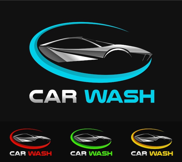 Auto detailing and car wash logo template for automotive industry