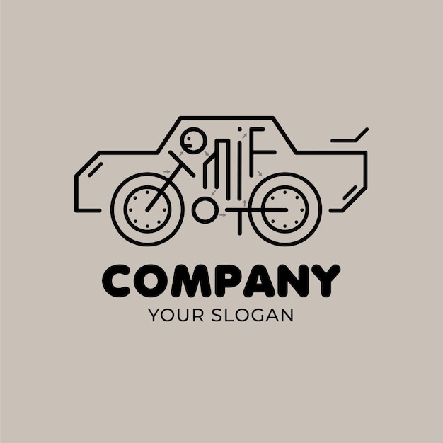 Auto frame logo sjabloon