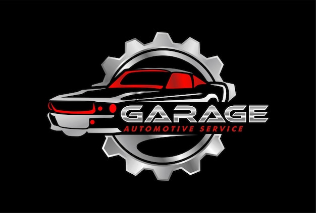 auto garage concept premium logo ontwerp