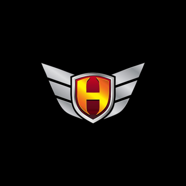 Шаблон концепции дизайна логотипа Auto Guard Letter H Icon