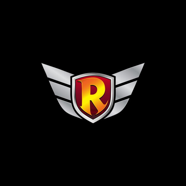 Auto Guard Letter R Icon Logo design concept template