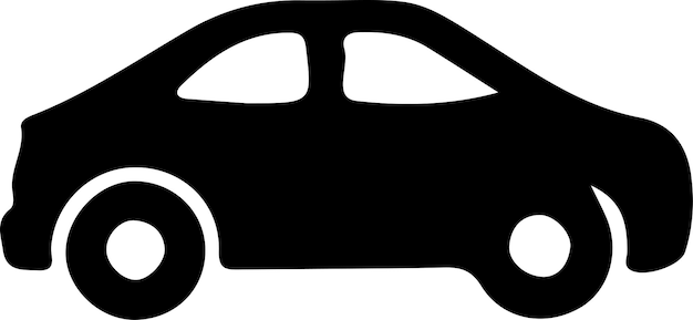 Auto-icone Auto-voertuig geïsoleerd Vervoersiconen Silhouet van de auto voorzijde