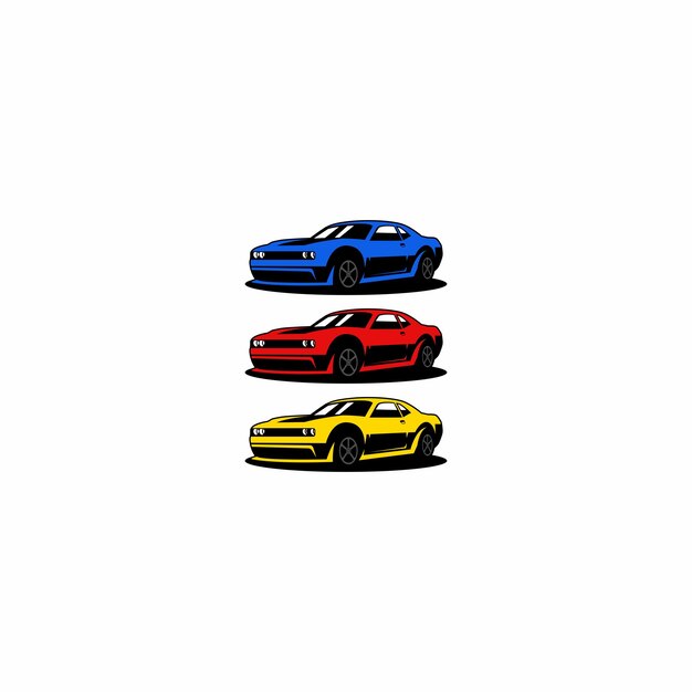 Vector auto illustratie logo ontwerpconcept. super auto-logo