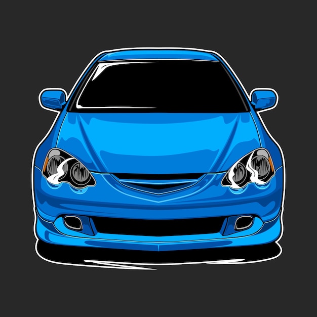 Vector auto illustratie voor conceptueel ontwerp
