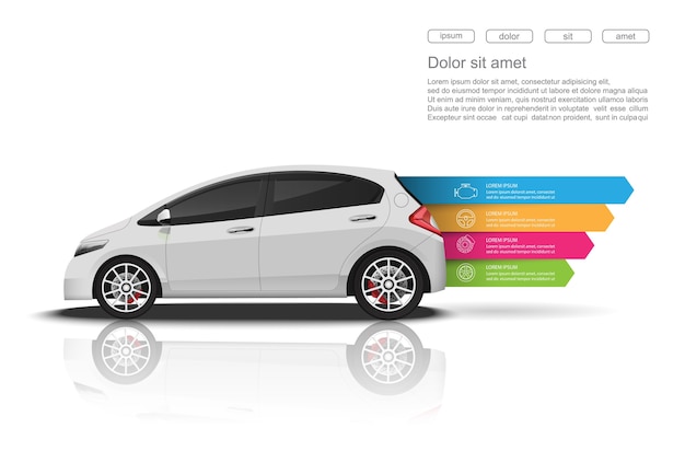 Auto infographics design.vector