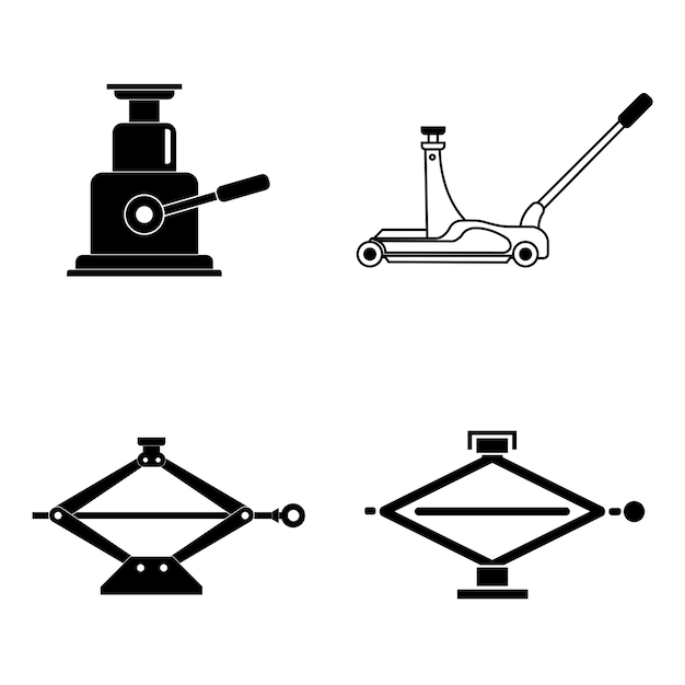 Auto jack pictogram logo vector ontwerpsjabloon