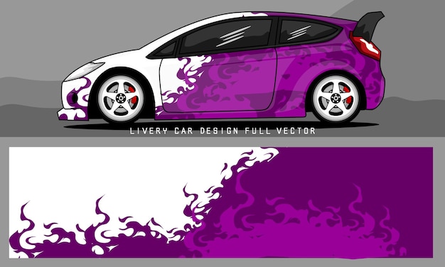 auto livery grafische vector. abstract grunge-achtergrondontwerp voor vinylfolie voor voertuigen en autobranding