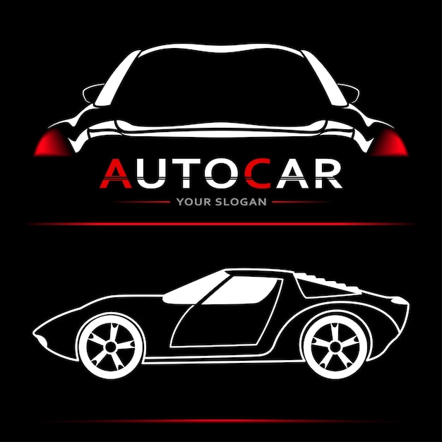 Auto Logo abstracte lijnen Vector Vectorillustratie