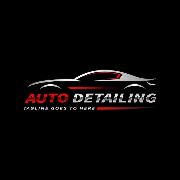 Auto Logo, auto detaillering, sportwagen logo ontwerp vector illustratie template