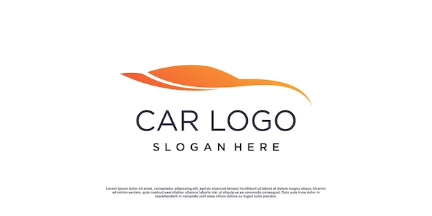 Auto logo icoon ontwerp met modern creatief concept idee