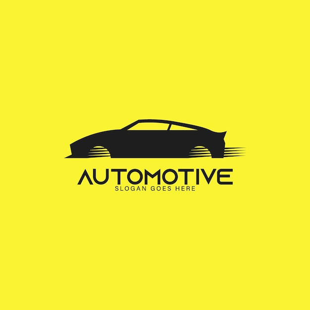 auto-logo met minimalistisch racewagensymbool