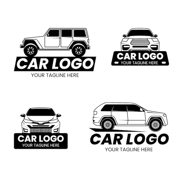 Vector auto logo ontwerpset