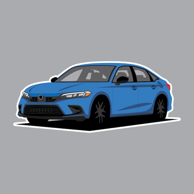 auto model sedan vector illustratie 3d