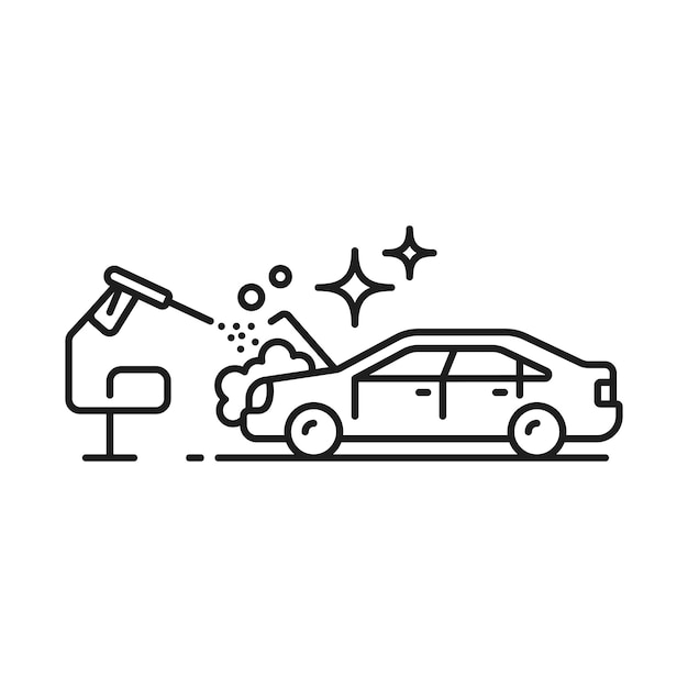 Auto motor wassen voertuig reinigingsservice pictogram