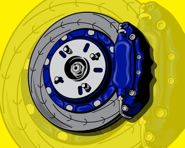 Auto-onderdelen Rem Vector Illustratie Illustratie