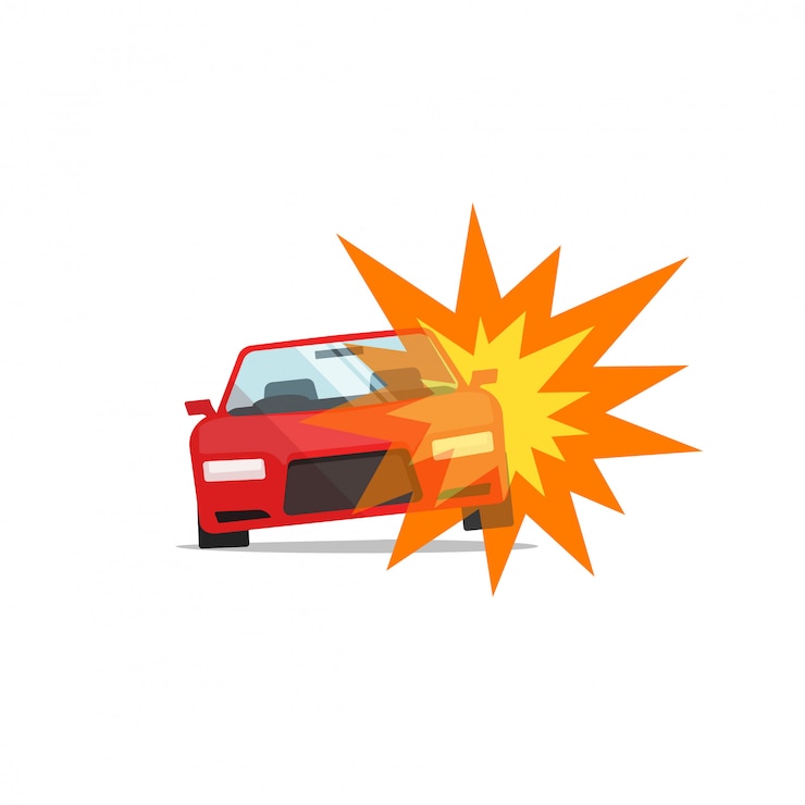 Vector auto-ongeluk of auto-ongeluk