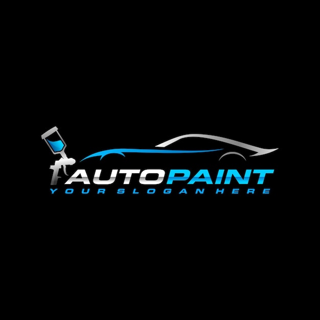 Vector auto paint logo template