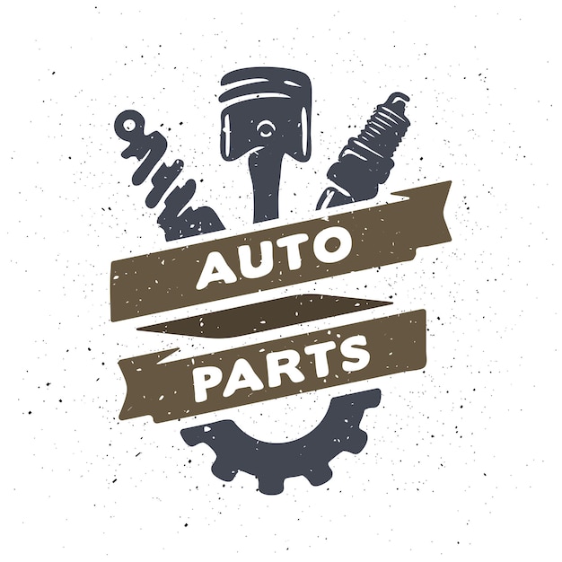 Vector auto parts hand drawn